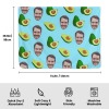 Unique Avocado Personalized Bathrobe with Human Head Design Bath Wrap Towels for Women