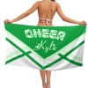 Green Cheer Pom Cheerleaders Beach Towel