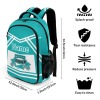 Turquoise Cheer  Cheerleaders All Over Print Children S Backpack