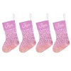 Pink Purple Print Christmas Stocking