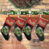 Red Green Plaid Bear Christmas Stocking