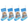 Snowflakes Cute Cat Christmas Stocking