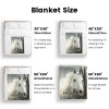 Watercolor Horse Flannel Blanket