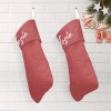 Red Print Christmas Stocking