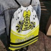 Yellow Black Cheer Cheerleaders Drawstring Backpack