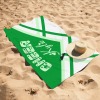 Green Cheer Pom Cheerleaders Beach Towel