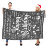 B-BA008 Birthday Grey Blanket