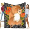 BINDI MINGSIE red chow sherpa blanket Throw Blanket