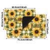 Sunflower Green Plaid Doormat