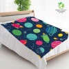 Kids Outer Space Rockets Planets Constellations Fleece Blanket Throw Blanket