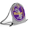 Girl Cheerleaders Silver Print Drawstring Backpack