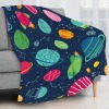 Kids Outer Space Rockets Planets Constellations Fleece Blanket Throw Blanket