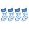Blue Snowflakes Christmas Stocking