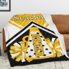 Cheerleader Cheer Yellow Black White Flannel Blanket