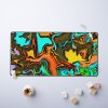 Fun Gamer Modern Abstract Distressed Colorful Desk Mat Desk Mat