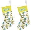 Excavator Construction Truck Christmas Stocking