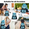 Light Blue Cheer Cheerleader Drawstring Backpack