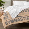 Grey Gymnastics Flannel Blanket