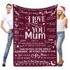 B-BA001 ifungift Mum Burgundy Blanket