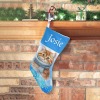 Snowflakes Cute Cat Christmas Stocking