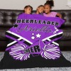 Cheerleader Purple Cheer Flannel Blanket