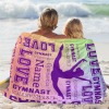 Gymnast Purple Flannel Blanket