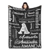 L-004-Text Black Blanket