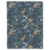 Rustic Dinosaur Forest Prehistoric Personalized Fleece Blanket Throw Blanket