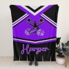 Cheerleader Cheer Purple Flannel Blanket
