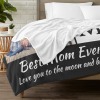 L-005-6 MOM Heart-Black Blanket