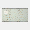 Black and Gold Glitter Dot Patterned Desk Mat Desk Mat