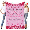 B-320-Text Couple Pink Blanket