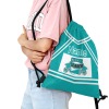 Turquoise Cheer Cheerleaders Drawstring Backpack