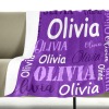 B-312 Name Purple Blanket
