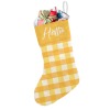 Orange Yellow Plaid Christmas Stocking