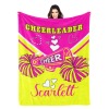 Yellow Rose Red Cheer Cheerleader Flannel Blanket
