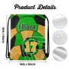 Soccer Green Gold Print Drawstring Backpack