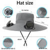 Gray Solar Powered Fan Hat