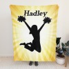 Cheerleader Cheer Yellow Flannel Blanket
