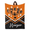 Cheerleaders Orange Cheer Flannel Blanket