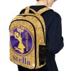 Cheer Girl Purple Gold Print All Over Print Children S Backpack