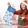 Blue Snowflakes Christmas Stocking