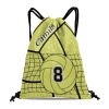 Yellow Volleyball Drawstring Backpack