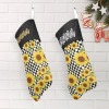Sunflower Plaid Christmas Stocking