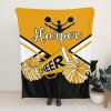 Cheerleaders Gold Black Cheer Flannel Blanket