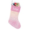 Pink Print Christmas Stocking