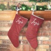 Red Print Christmas Stocking