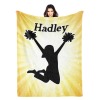 Cheerleader Cheer Yellow Flannel Blanket