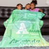 L-004-Text Green Blanket
