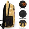 Cheer Girl Purple Gold Print All Over Print Children S Backpack